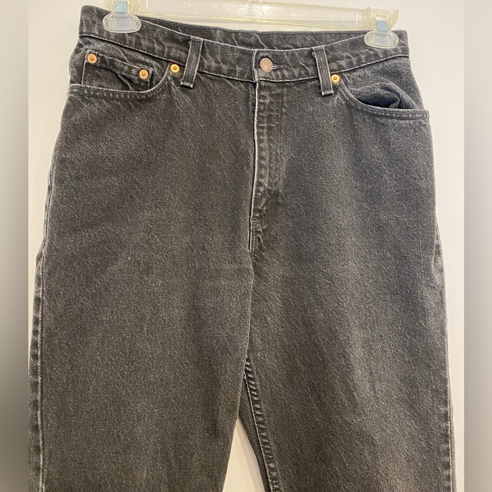 VTG 90s Faded Black Levi’s 512 Slim Fit Tapered Leg - Picture 4 of 7